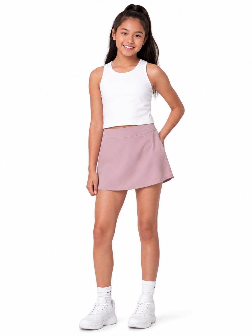 32 DEGREES COOL Pink Athletic Skort Built In Shorts Girls L 14/16